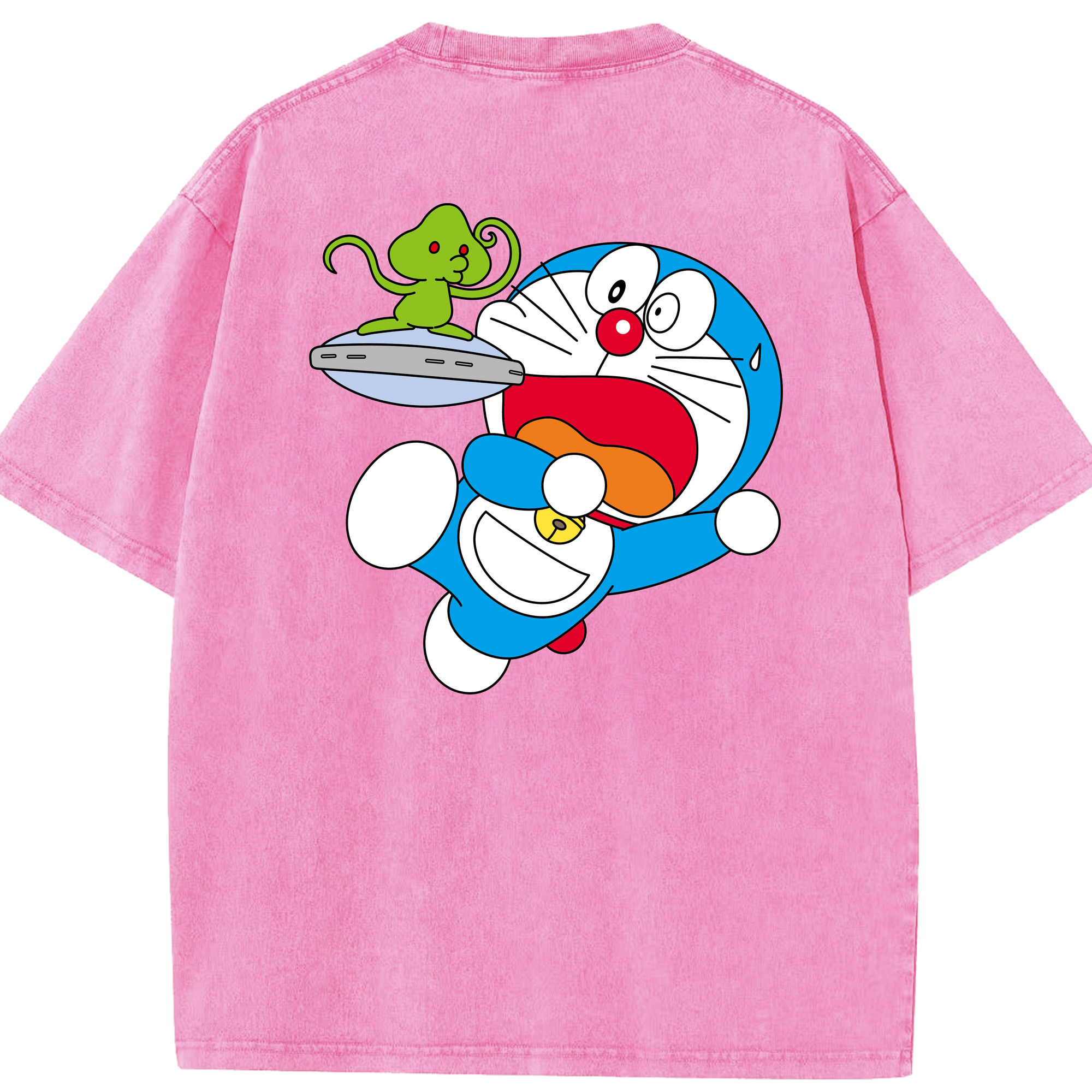 （画像用） ドラえもん Doraemon 綿100% ヴィンテージ風 半袖Tシャツ（背面プリント）